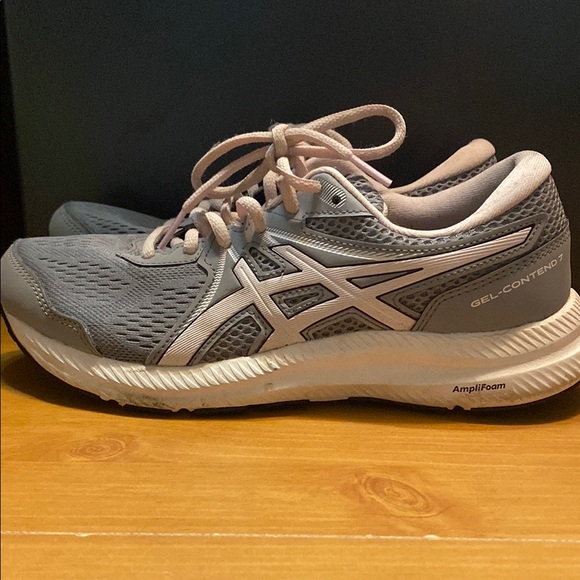 Asics Shoes - ASICS Gel-Contend 7 Running Shoes Gray/White AmpliFoam – Women’s 8